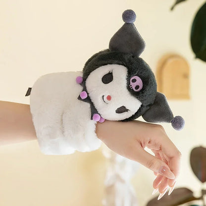 Baby Raccoon Koala Pop Ring Plush Toy Capibala Pat Bracelet Doll Soft Stuffed Animal Cushion Christmas Gifts for Kids and Girls