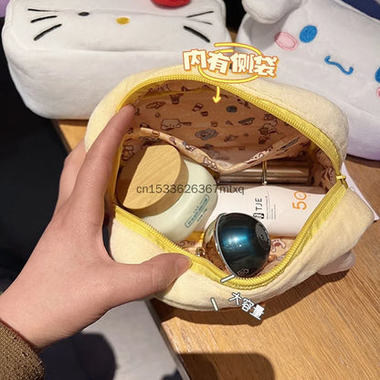 Large Capacity Storage Bags Plush Bag Kuromi My Melody Cinnamoroll BADBADTZ-MARU Cosmetic Bag High Quality Pencil Case Gift Girl