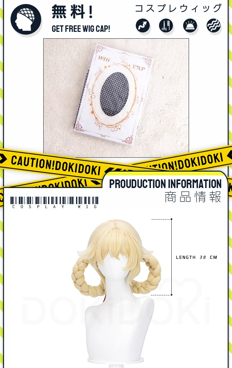 IN STOCK Ineffa Nefer Jahoda Flins Wig Game Genshin Impact DokiDoki Men Gradient Deying Hair Flins Cosplay Free Cap Halloween