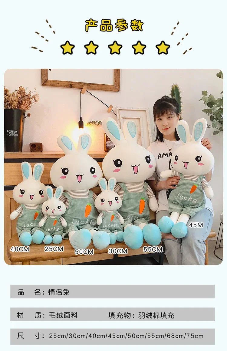 45-130cm Cute Long Legs Rabbit Plush Toy Stuffed Soft Animal Bunny Doll Baby Kids Toys Birthday Gift Christmas Present for Girl