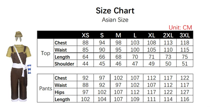 One Piece Usopp Cosplay Costume Full Set Polyester Asian Size