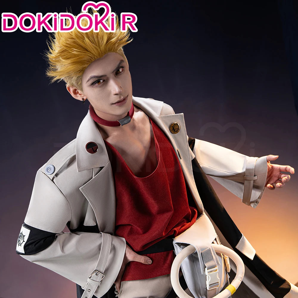 Enjin Cosplay Costume Anime Gachiakuta Cosplay【XS-3XL】DokiDoki-R Enjin Costume Windbreaker Janitor Men Bag Toge Wig Plus Size