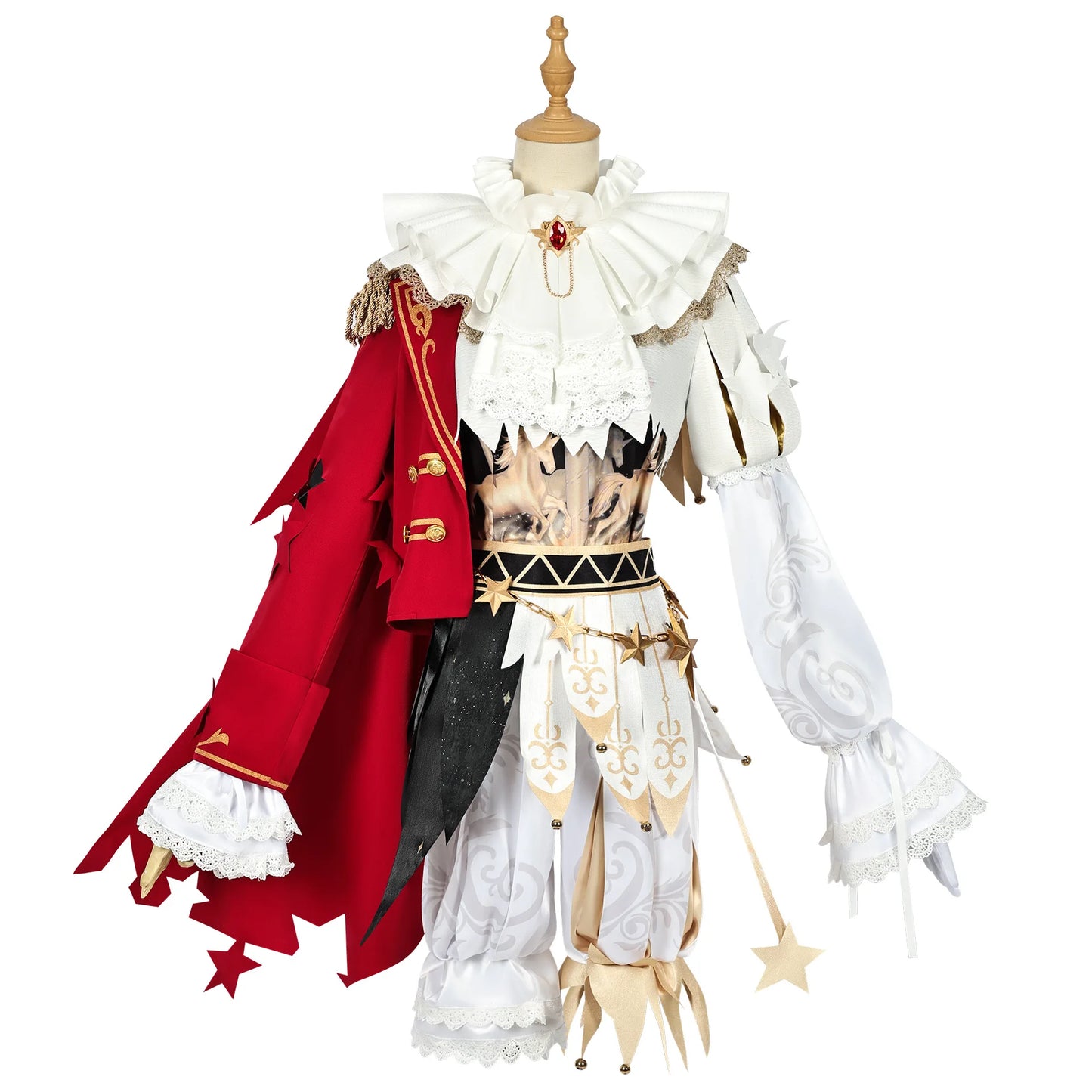 iCoser Identity V Hullabaloo Brightest Star Cosplay Costume Wig Mike Morton Uniform Hat Ring Halloween Party Women Men Carnival