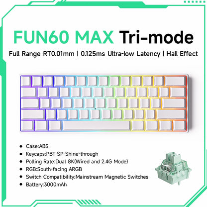 Akko MonsGeek FUN68 & FUN60 PRO&MAX HE Magnetic 60% 65% Gaming Keyboards Rapid Trigger 8K Custom Keyboard for Esports