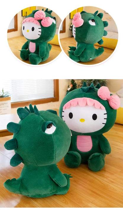 35cm Aoger Hello Kitty Cos Dinosaur Kawaii Cartoon Plush Doll Toys Soft Throw Pillow Back Cushion Girls Birthday Toyd Gifts