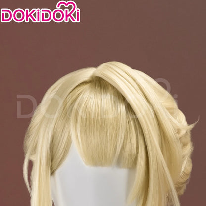 IN STOCK Evelyn Wig Game Zenless Zone Zero DokiDoki ZZZ Women 35cm Golden Hair Evelyn Cosplay Free Wig Cap