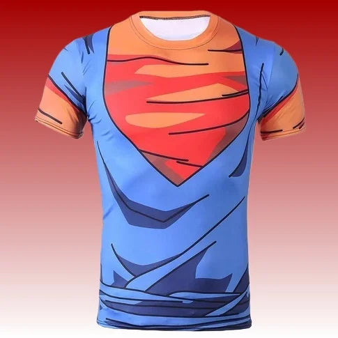 New Football Jerseys Japanese Anime Bandai Dragon Ball Goku Saiyan T-shirt Sporty Street Loose for Men and Children Christmas