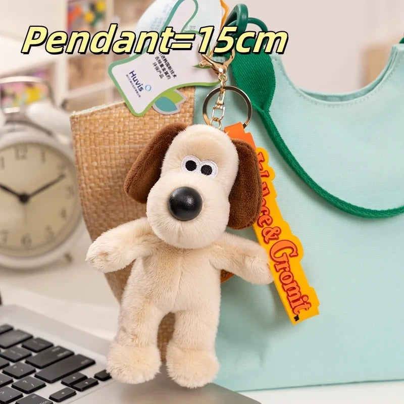 Cartoon Soft Wallace Gromit Plushies Black Penguin Stuffed Anime Cute Dog Stuffed Dolls Backpack Pendant Key Chain Cuddly Pillow