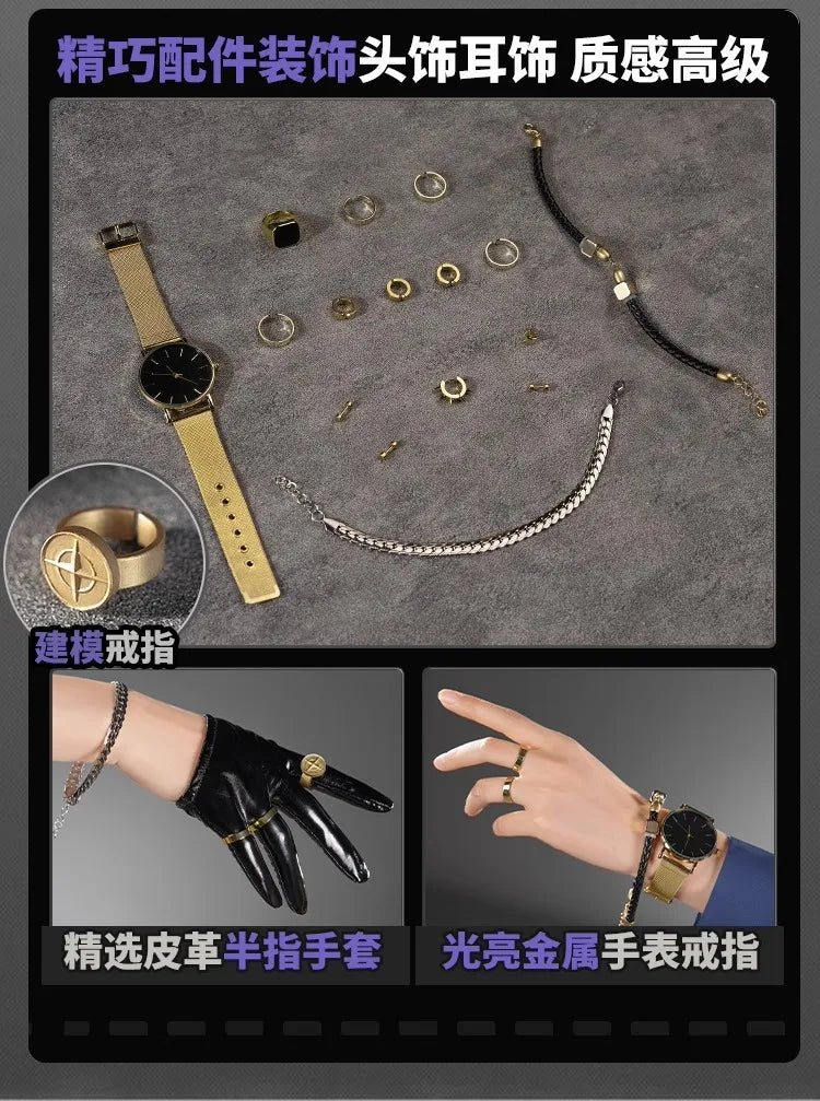 Zenless Zone Zero Hugo Cosplay Costume Wig Hat Mask Earrings Mockingbird New Eridu Hugo Vlad Ravenlock Halloween for Women Girls