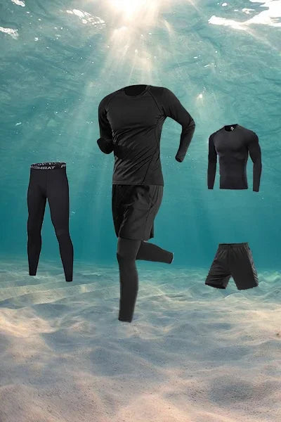 Men's Swimsuit Full Body Sun Protection Long Sleeve Short Sleeve Pants Boys Swim Shorts Long Pants Swim Top Surf Snorkeling Beac