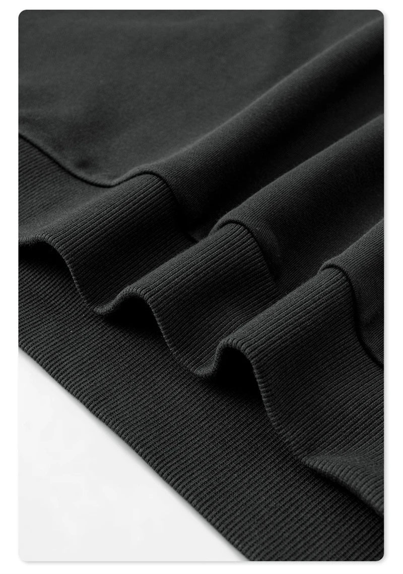 ZODF Fashion Autumn Men Solid 360gsm Sweatshirt Unisex Solid Loose Sport O Neck Pullovers Brand Clothes HY0938