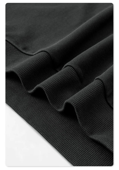 ZODF Fashion Autumn Men Solid 360gsm Sweatshirt Unisex Solid Loose Sport O Neck Pullovers Brand Clothes HY0938