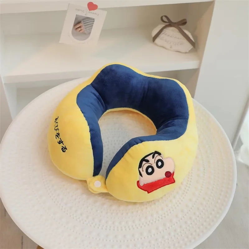 Crayon Shin Chan Plush U-shaped Pillow Kawaii Soft And Comfortable Portable Pillow Anime Cartoon Plush Neck Pillow Gifts