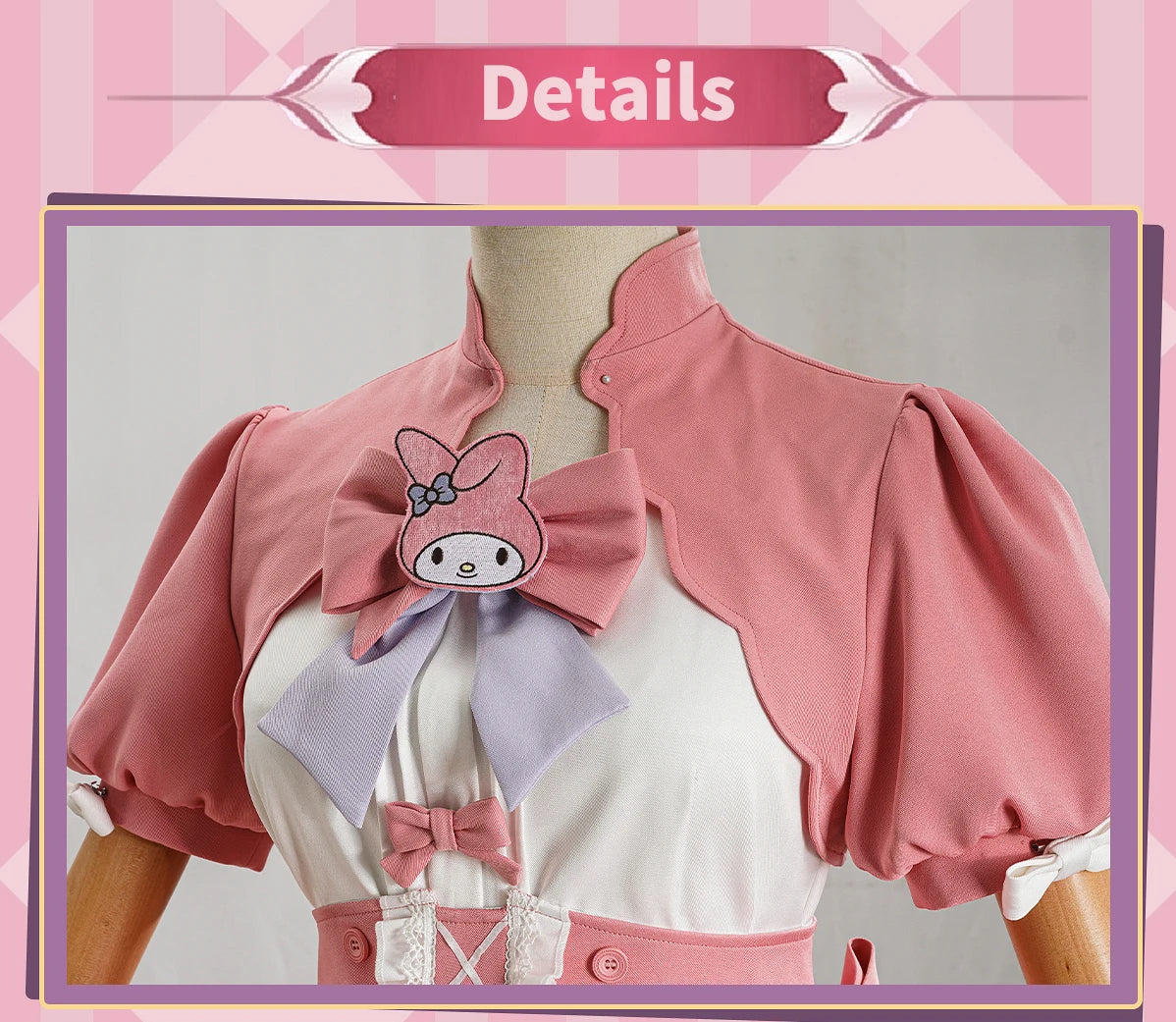 UWOWO Collab series: Game Identity Crossover II Cheerleader Cosplay Costume Pink Costume