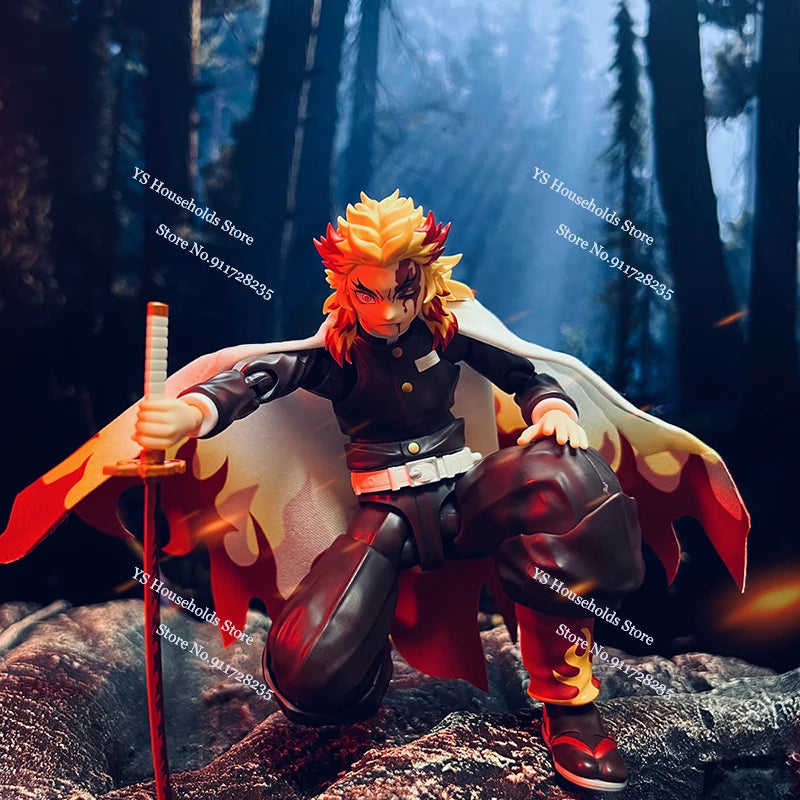 1/12 Rengoku Kyoujurou Anime Figure Mini Red White Cloak Toys Clothes Accessory For 6" Demon Slayer Shf Figma BUZZmod Soldier