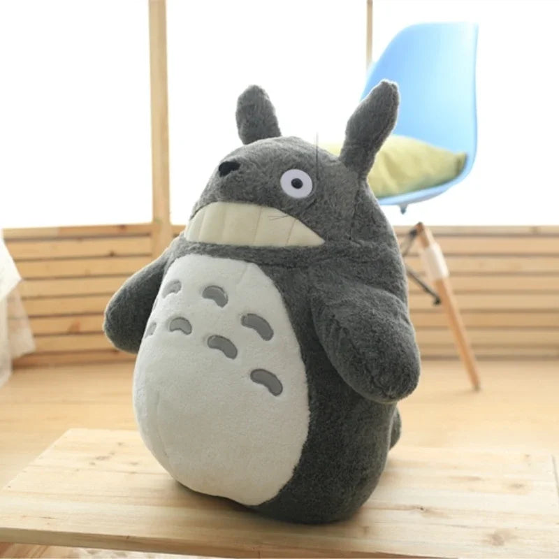 Cartoon Totoro With Lotus Leaf Plush Toy Soft Stuffed Movie Anime Totoro Plushies Throw Pillow Japanese Style Doll Gifts Girl