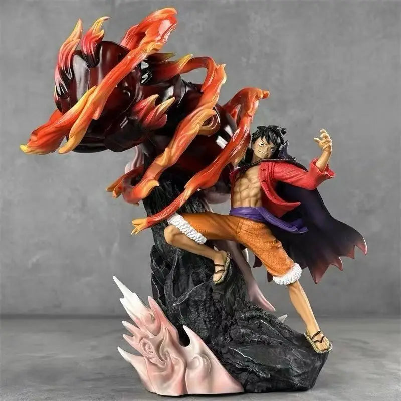 New One Piece 31cm Pvc Figure Nika Luffy Anime Figures Three Forms Of Arms Anime Action Figures Collection Gift Ornament Model