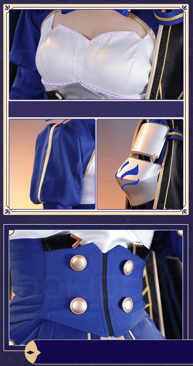 IN STOCK Saber Cosplay Costume Game Honkai: Star Rail x Fate Stay Night【S-2XL】DokiDoki-R Halloween Saber Costume Plus Size