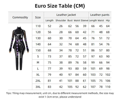 KPop Demon Hunters Mira Cosplay Costume Black Leather Combat Uniform Huntrix Gothic Punk Halloween Party for Women Girls iCoser