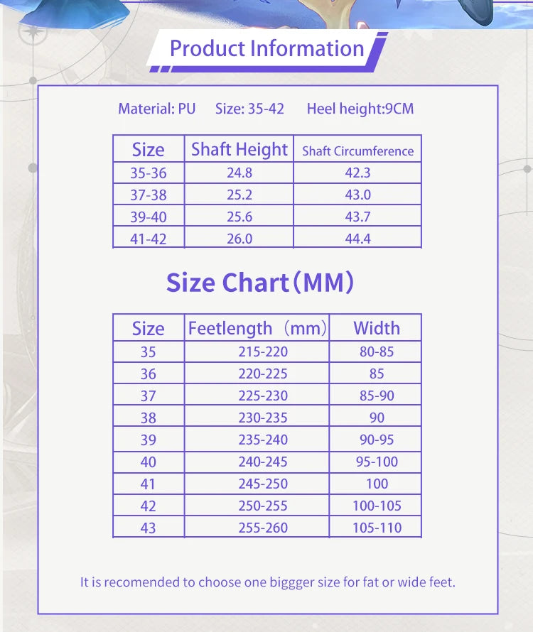 UWOWO Hysilens Shoes Game Honkai Star Rail Hysilens Cosplay Shoes 35-42 Halloween Shoes