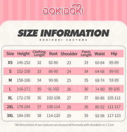 【Last Batch】IN STOCK Rumii Zoeyi Miraa Cosplay Costume【XS-3XL】DokiDoki-N Women White Suit Golden Rumii Cosplay Plus Size