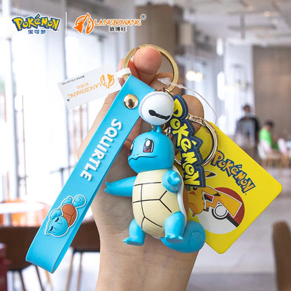 Pokemon Keychain Pikachu Bulbasaur Jigglypuff Anime Action Figure Toys Kawaii Souvenir Psyduck Doll Gift for Kids Birthday Party