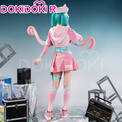 IN STOCK MIKUU Cosplay Costume【XS-2XL】DokiDoki-R Mikku Cosplay Women Cute Pink Short Dress Mikuu Plus Size