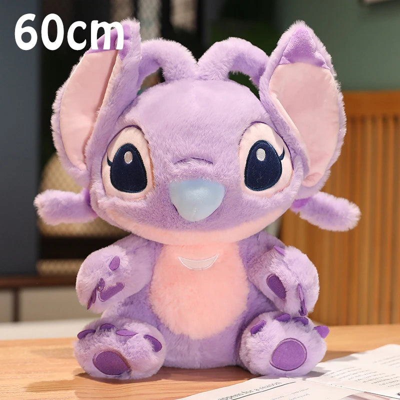 35/60cm Disney Lilo and Stitch Plush Toys Cute Anime Stich Doll Stuffed Plushie Angel Pillow Soft Gift for Children Kawaii