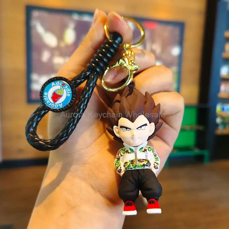 New Anime Dragon Ball Key Chain Z Super Saiyan Son Goku Bulma Broly Piccolo Majin Buu Series Bag Pendant Keyring Kids Toys Gifts