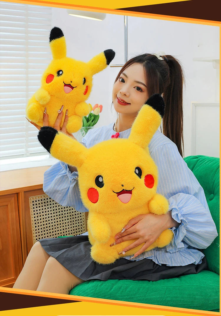 35/80cm Pokemon Plush Doll Pikachu Huge Rabbit Plush Pokémon Plushie  Anime Stuffed Toys Pikachued Soft Pillow Gift for Children
