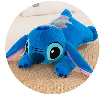 Disney Lilo and Stitch Plush Toys Prone Cute 55/80cm Anime Stich Doll Stuffed Plushie Angel Pillow Soft Gift for Children Kawaii