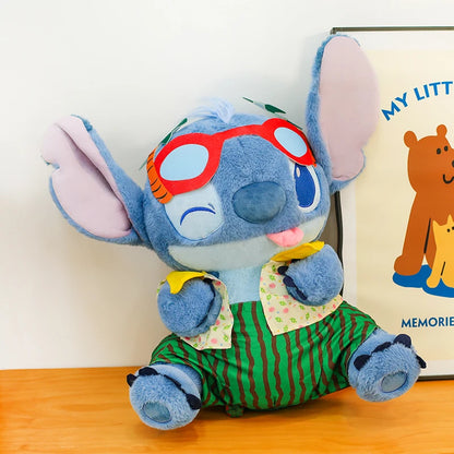 Disney 60cm Summer Watermelon Stitch Kawaii Plush Toy Cartoon Cute Soft Pillow Home Decoration Doll Children's Christmas Gifts