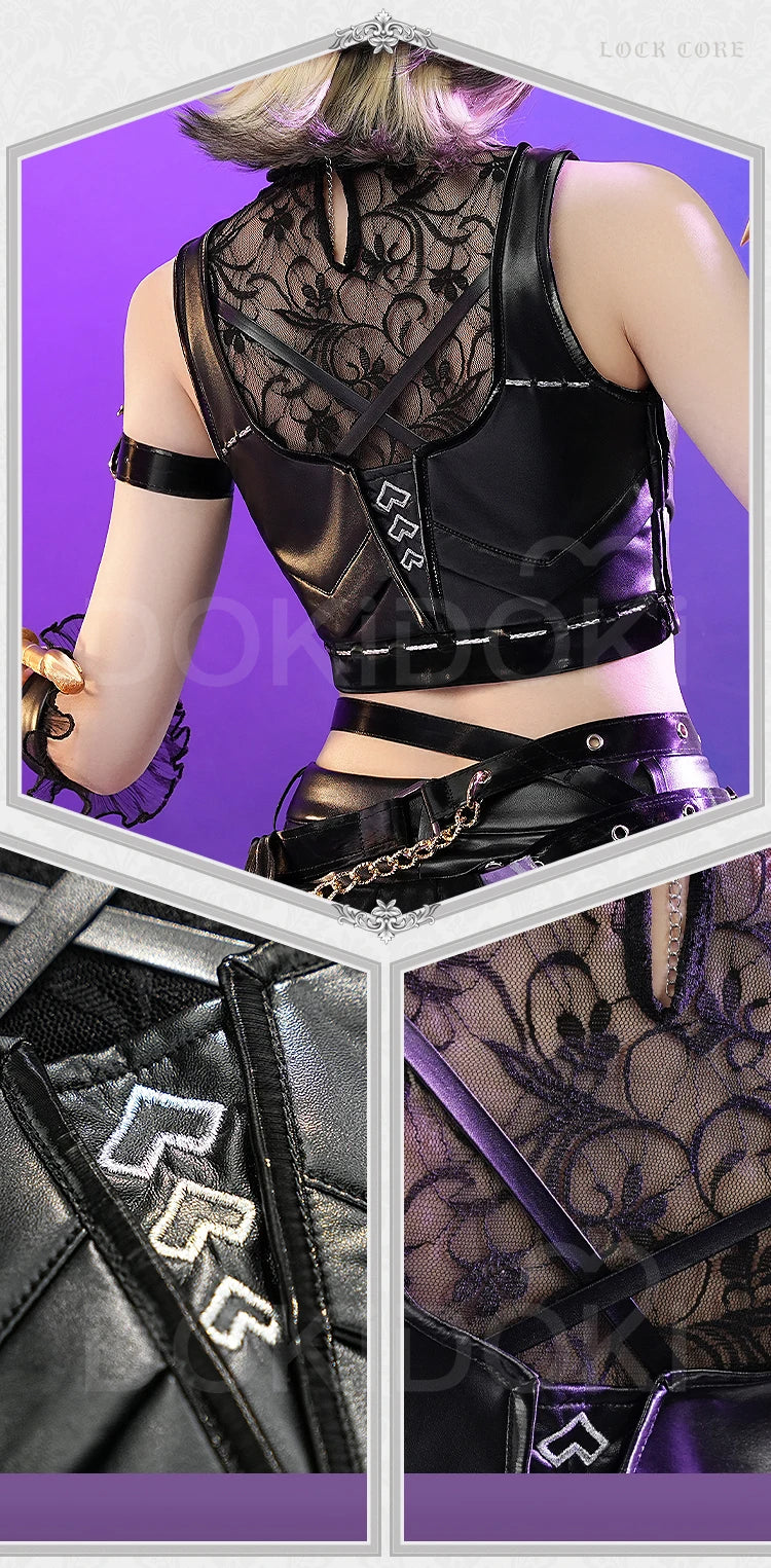 Tracy Reznik Mechanic Cosplay Costume Game Identity V DokiDoki-SR Phantom Girl Lock Core BLK Tracy Women Dress Cosplay