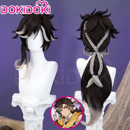IN STOCK Sethos Wig Game Genshin Impact Cosplay Wig DokiDoki Sumeru New Character Sethos Cosplay Men 70cm Hair Free Wig Cap