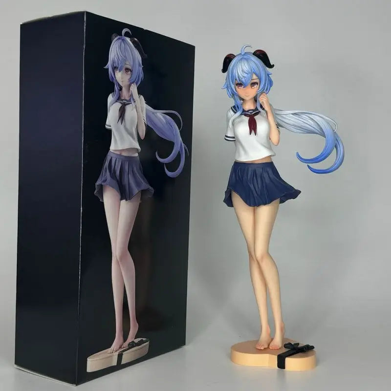 new Genshin Impact Figure Ganyu Figures School Uniform Ganyu Girl Figurine Pvc Statue Model Doll Room Ornament Collection Toys