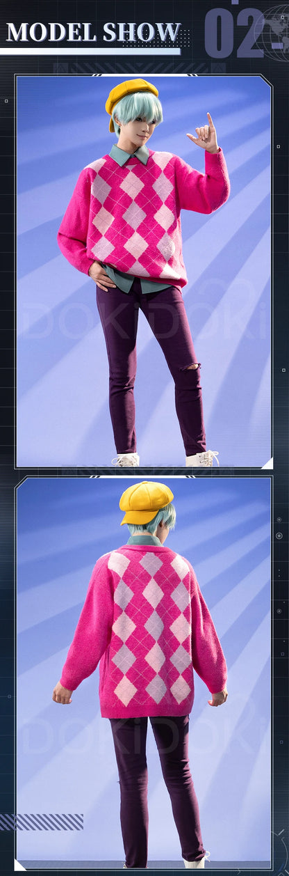 【Last Batch】IN STOCK Babyy Mysteryy Cosplay【S-2XL】DokiDoki-R Soda Pop Men Sweater Babyy Mysteryy Abbyy Costume Plus Size