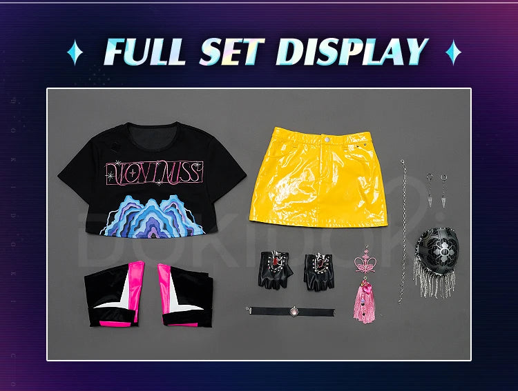 【Last Batch】Rumii Miraa Zoeyy Cosplay Costume Demon【XS-3XL】DokiDoki-SR Yellow Costume Zoeyy Rumii Cosplay Plus Size