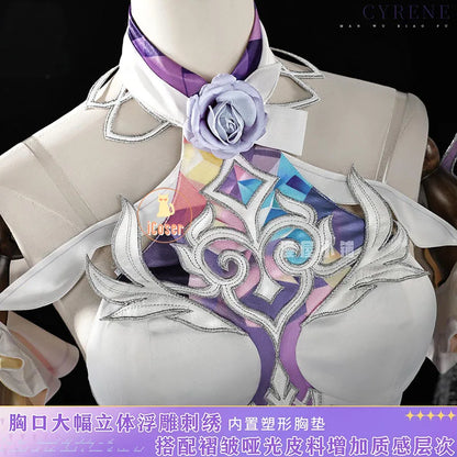 Honkai Star Rail Cyrene Cosplay Costume Wig Dress Headwear New Skin Outfit Elysia Amphoreus Carnival Halloween for Women Girls