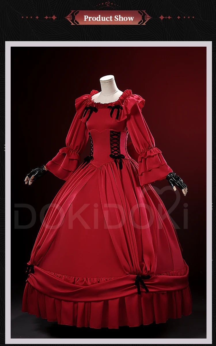 Scarlet El Vandimion Cosplay Costume Anime May I Ask for One Final Thing? Cosplay DokiDoki-R Women Red Lolita Dress Christmas