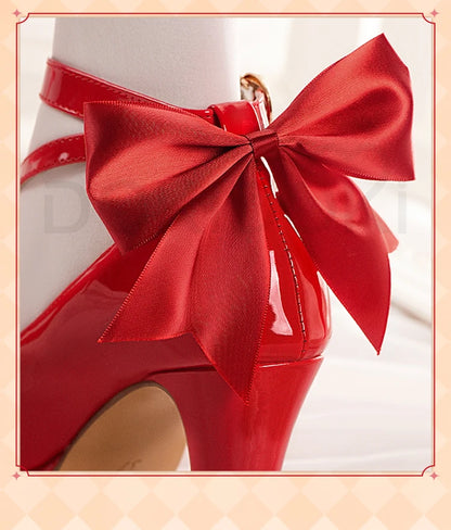 IN STOCK Kaname Madoka Shoes Anime Cosplay DokiDoki Women Red Cute Cosplay Shoes Kaname Madoka Cosplay
