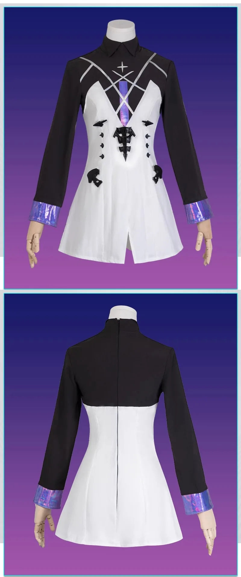 Arknights Eblana Dublinn Cosplay Costume Necrass Uniform Jacket Headwear Earrings Halloween Party for Women Girls Props iCoser