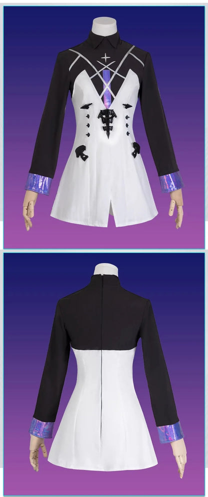 Arknights Eblana Dublinn Cosplay Costume Necrass Uniform Jacket Headwear Earrings Halloween Party for Women Girls Props iCoser