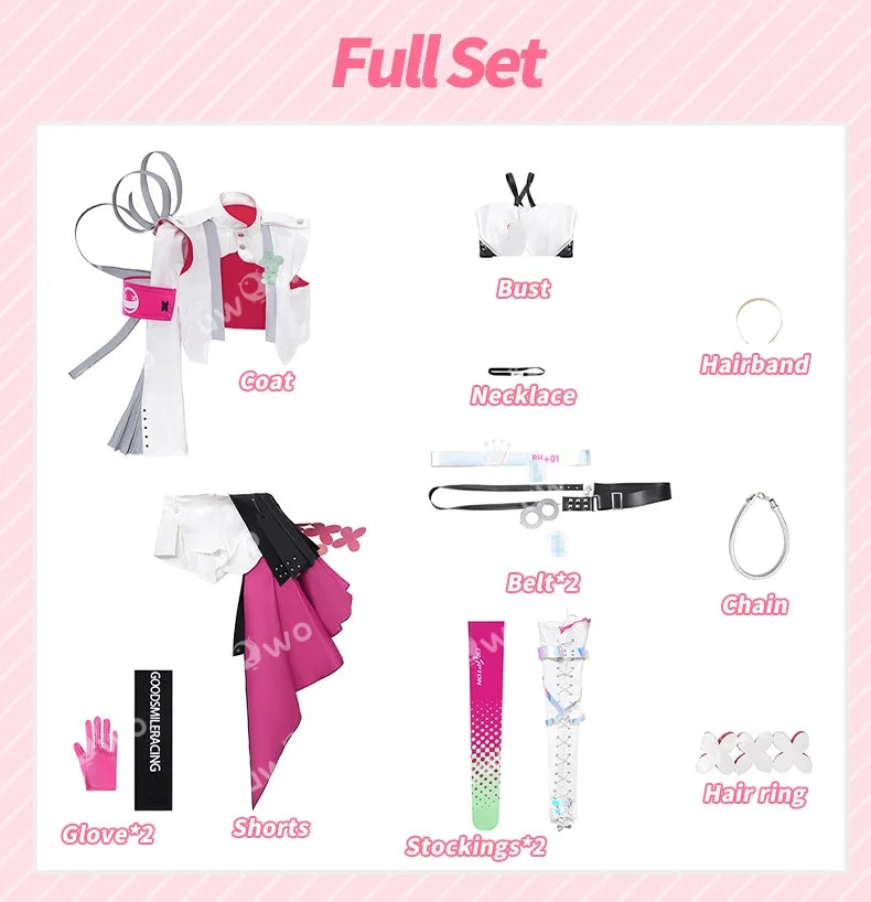 UWOWO Collab Series: V Singerr 2025 Racing Ver Cosplay Costume Summer Dress Halloween Costume