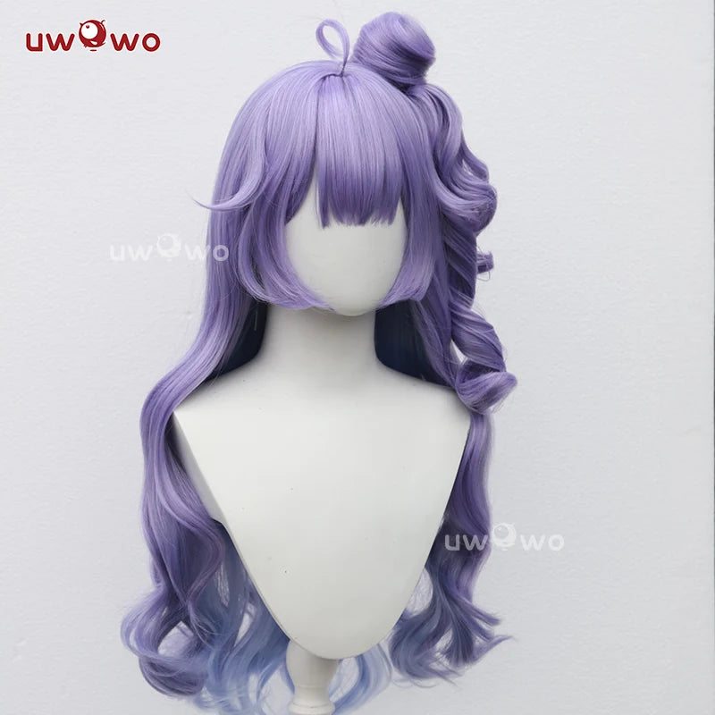 UWOWO Unicorn Wig Game Azurr Lanee Unicorn (Retrofit) Cosplay Wig Women Long Hair With Ponytail Purple Wig Hair