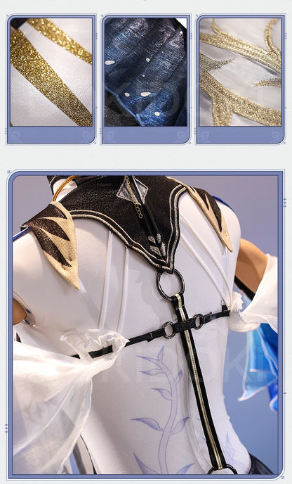 Cartethyia Cosplay Costume Game Wuthering Waves DokiDoki-SR Women Dress Cantarella Halloween Cosplay Wig