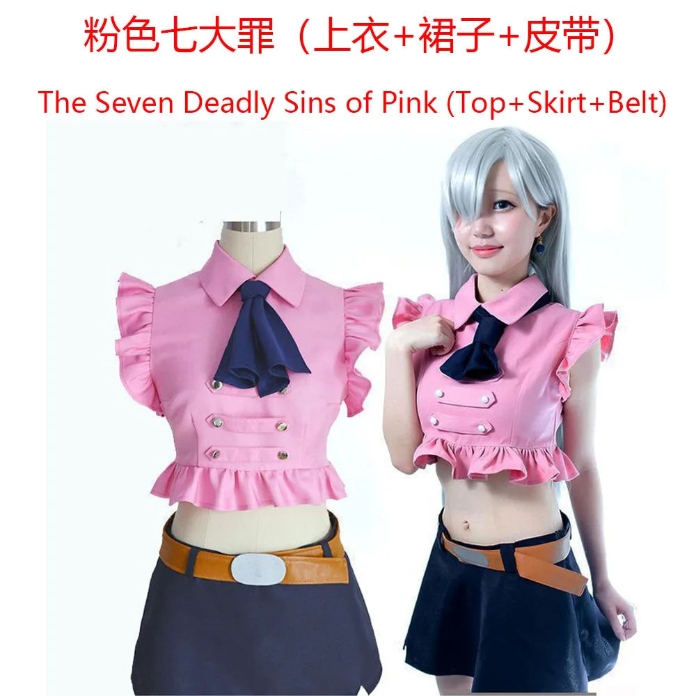 The Seven Deadly Sins Elizabeth Liones Dress Set Polyester Women - 3pcs / L