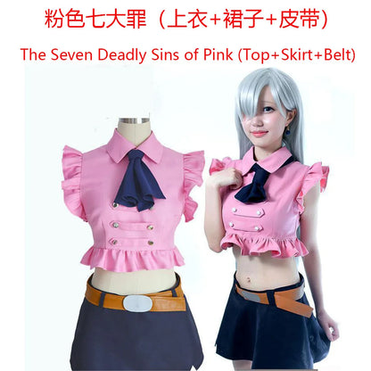 The Seven Deadly Sins Elizabeth Liones Dress Set Polyester Women - 3pcs / L