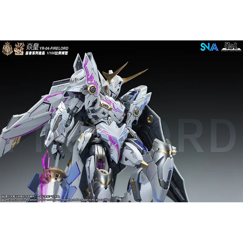 SNAA Model Firelord YR-04 MG 1/100 Purple Version Assembly Model Kit Toy Fire Lord Particle Awakening Action Figures Plastic Gif