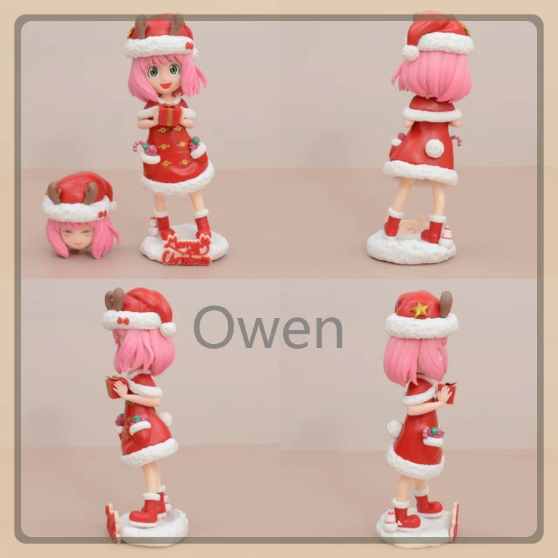 Christmas Anime Spy×Family Action Figures Anya Forger Winter Santa Claus Dolls Model Toys PVC Collectible Ornament Birthday Gift