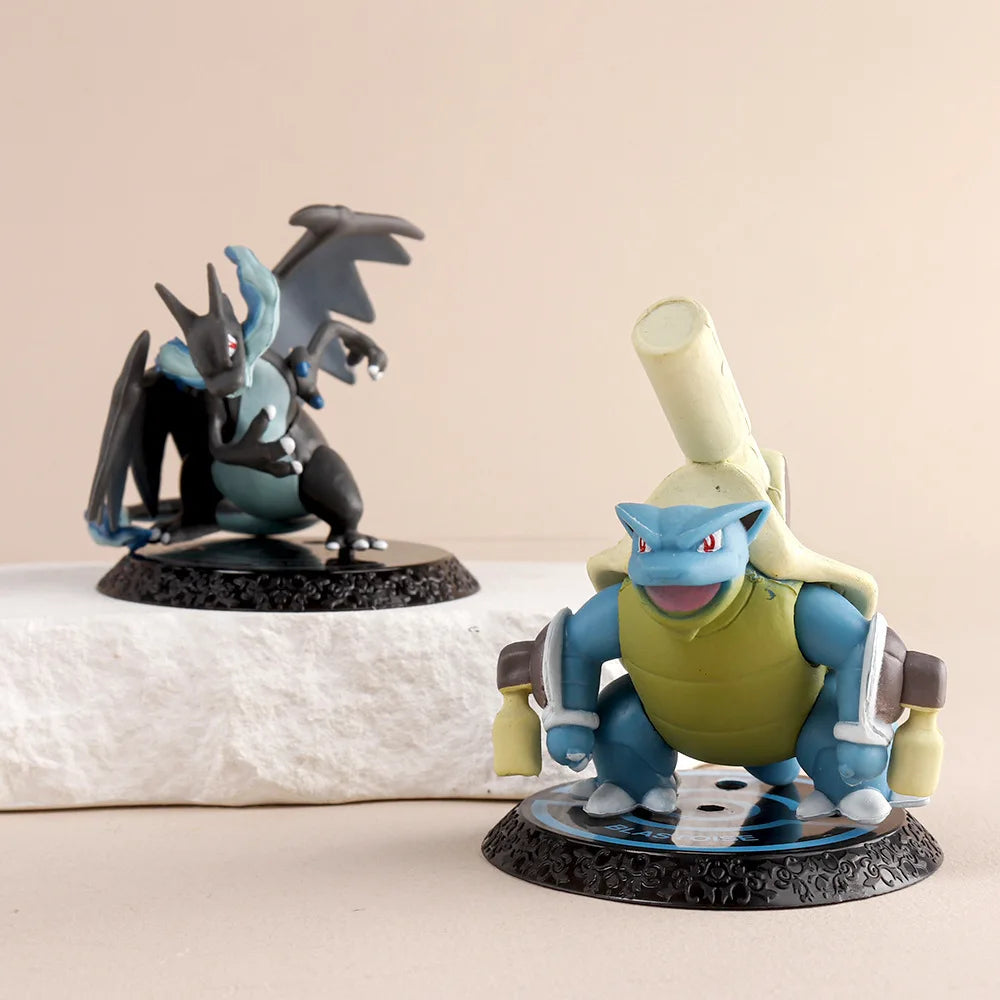 Pokemon 6 Pcs/Set Anime Figure Pikachu 6-7cm Figure Charizard Blastoise Squirtle Bulbasaur Action Figures Model  toys Gifts